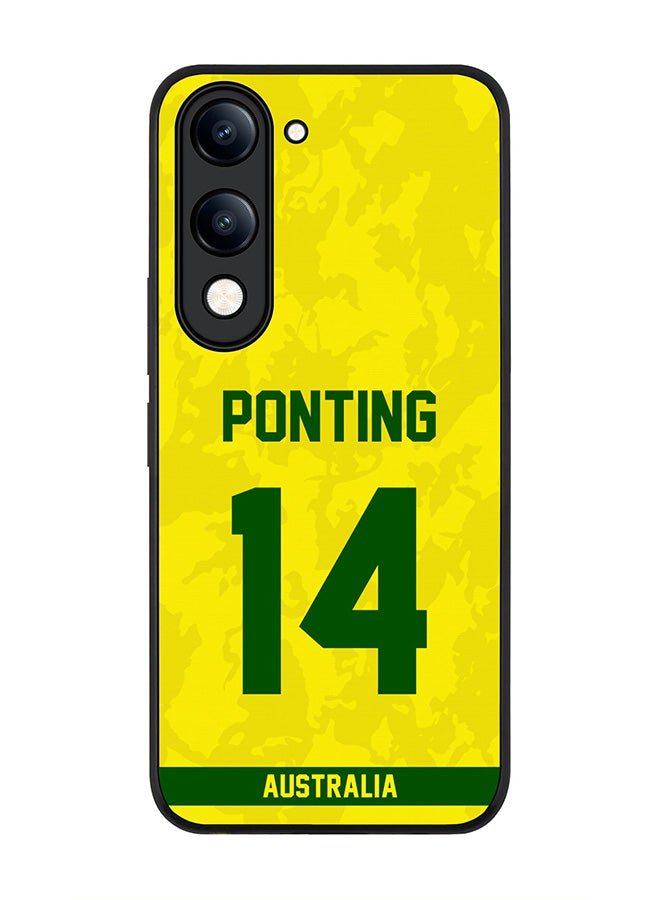 For vivo Y29s 5G / Y19s 5G Case,Slim fit Camera Protection, Shockproof Thin Phone cover  - Australia Ricky Ponting, Jersey No 14